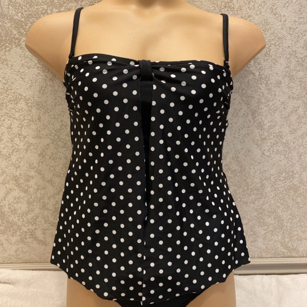 Croft & Barrow Black and White Polka Dot Bikini